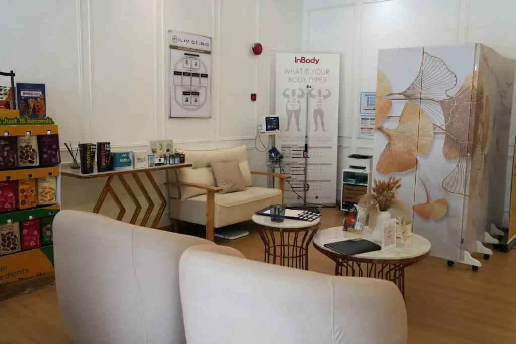Ruang menunggu iLIV Clinic Damansara Perdana