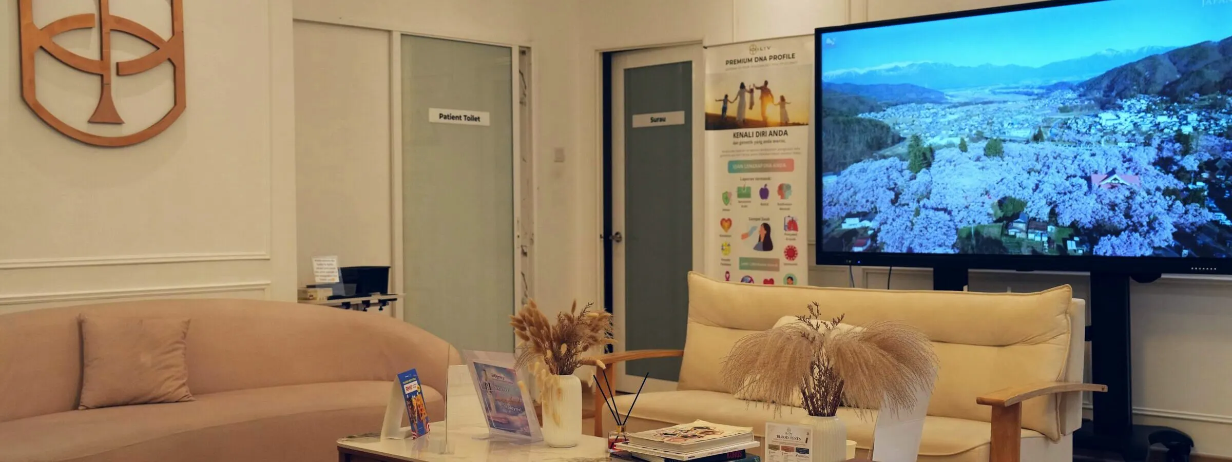 Ruang rehat iLIV Clinic Damansara